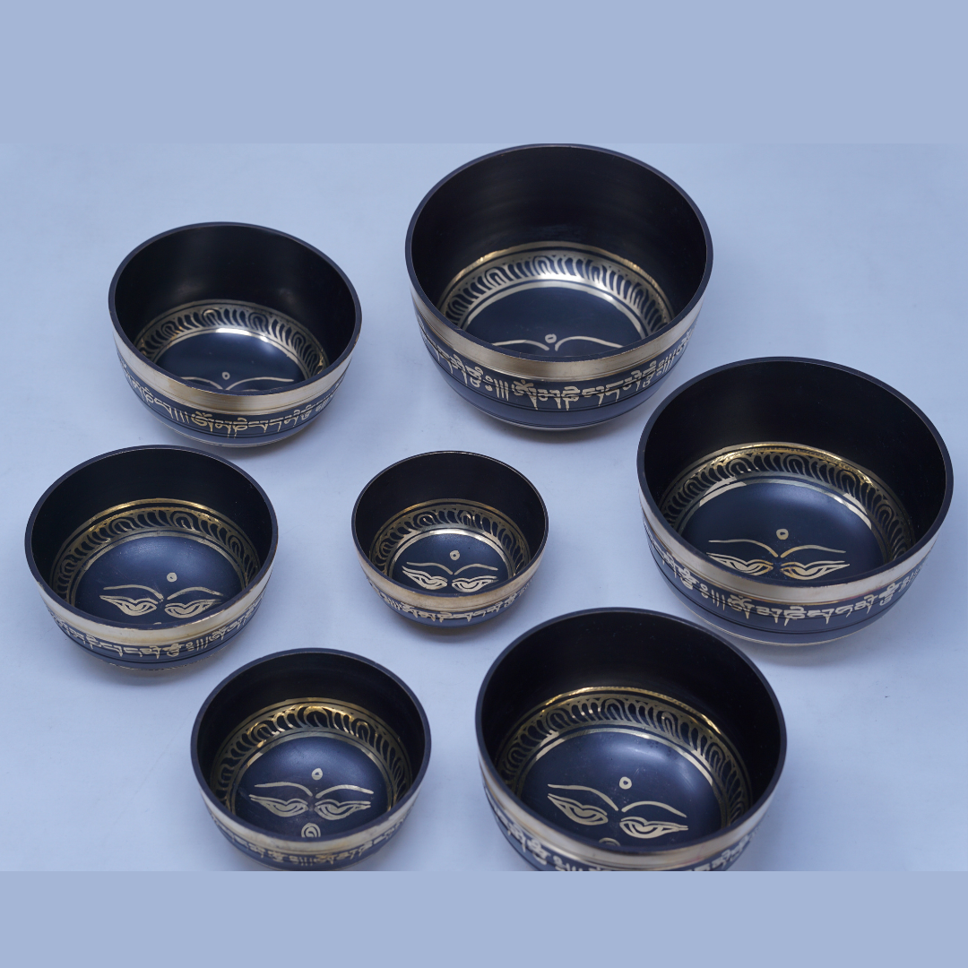 Buddha Eye Singing Bowl: Set of Seven